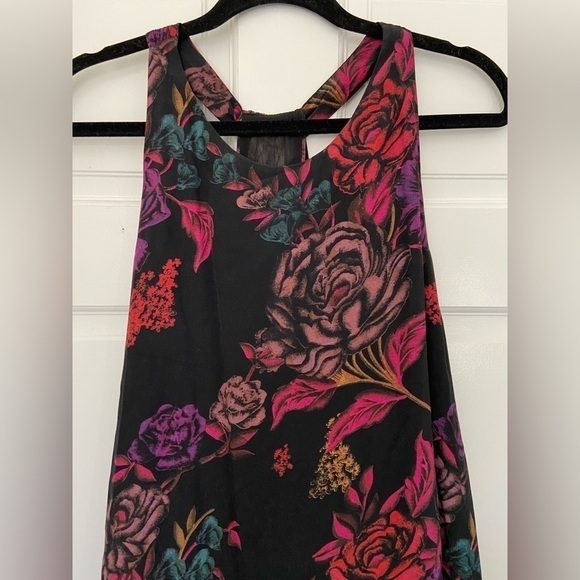 Alice + Olivia Black Colorful Floral Romantic Formal Halter Cocktail Shift Dress - Picture 5 of 14